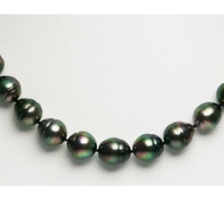 Collier Perles de Culture de Tahiti Forme Cerclées 10 à 13mm