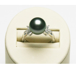 Bague Perle de Tahiti 10-11mm Or18ct T56 Qualité Perle AAA