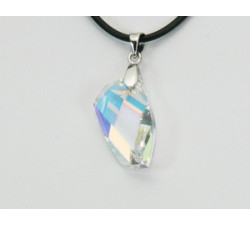 Pendentif Cristal SWAROVSKI Polygone 20mm Argent 925