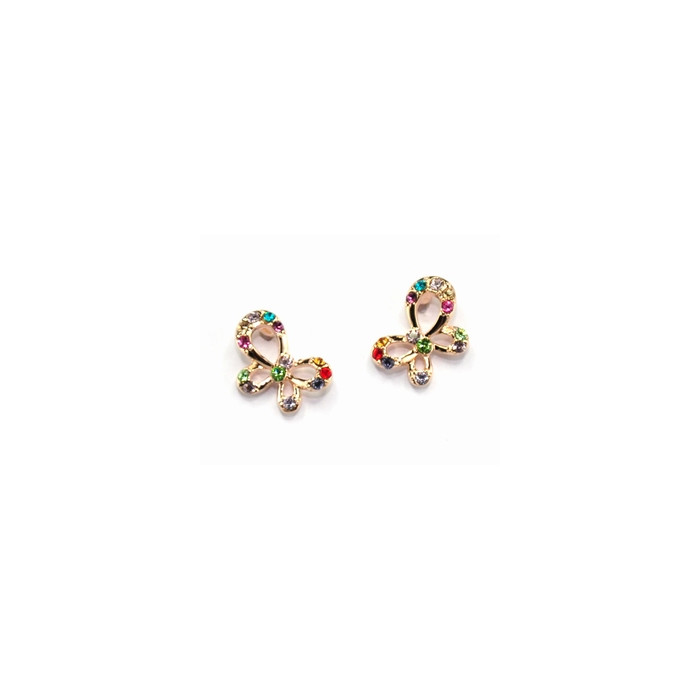 Boucles d`Oreilles Cristaux SWAROVSKI Papillons Multicolor