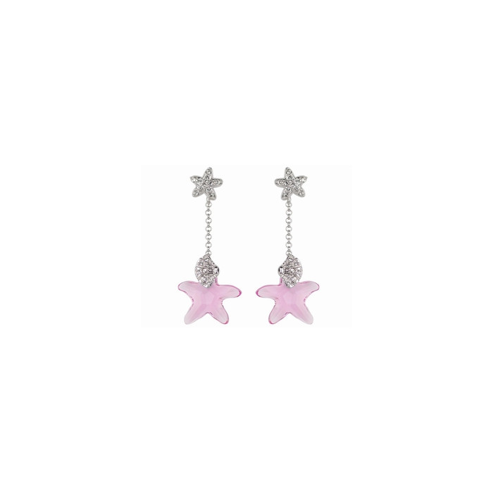 Boucles d'Oreilles Cristaux SWAROVSKI Océane Etoiles Mer LR