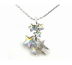 Collier Pendentif Cristaux SWAROVSKI Shooting Stars, Rhodium