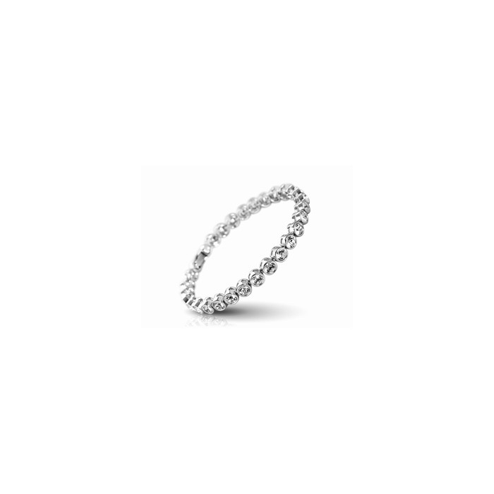 Bracelet Cristaux Swarovski Cristal Clair, Rhodium