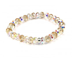 Bracelet Cristaux Swarovski AB & GSH et Argent 925