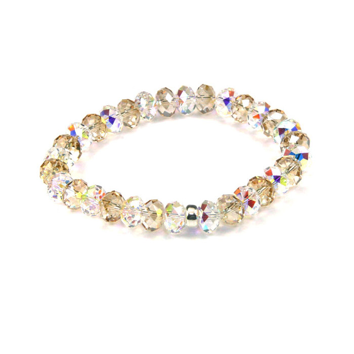 Bracelet Cristaux Swarovski AB & GSH et Argent 925