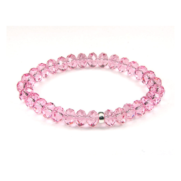 Bracelet Cristaux Swarovski Light Rose et Argent 925