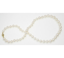 Collier de Perles de Culture Eau Douce Blanc 8.5mm AA+