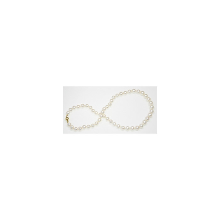 Collier de Perles de Culture Eau Douce Blanc 8.5mm AA+