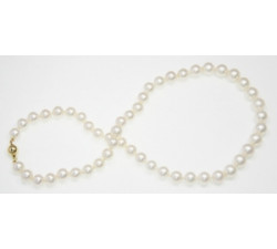 Collier de Perles de Culture Eau Douce Blanc 8.5mm AAA