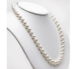 Collier de Perles de Culture Eau Douce Blanc 9mm AAA
