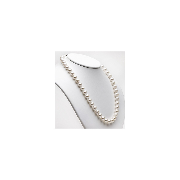 Collier de Perles de Culture Eau Douce Blanc 9mm AAA