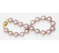 Bracelet de Perles de Culture Eau Douce Lavande 9mm AA+
