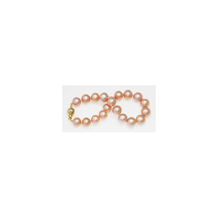 Bracelet de Perles de Culture Eau Douce Rose 9mm AA+